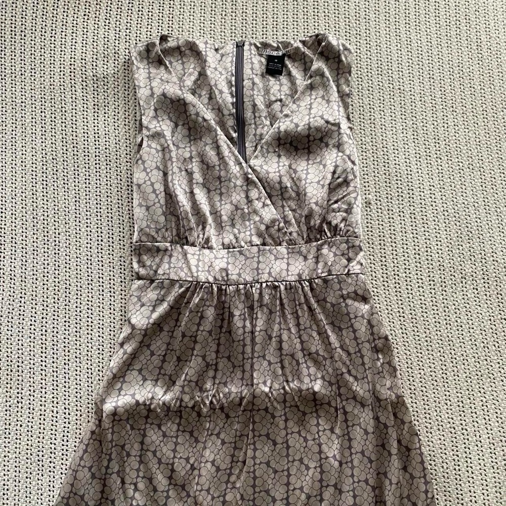 Mac & Jae 100% Silk A-line Midi Dress with Back Tie